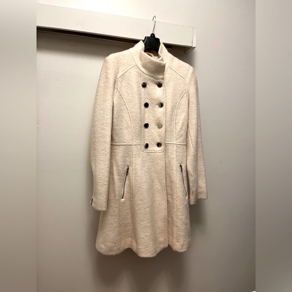 Guess Jackets & Coats Guess Winter White Wool Coat Poshmark